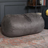 Michael - Modern Cylindrical Suede Bean Bag Chair - Furniture Home Direct