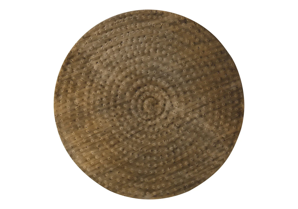 Drum Accent Side Table, Hammered Texture - Furniture Home Direct