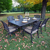 Rectangular 6 Person 85.83" Long Dining Set With Cushions - Furniture Home Direct