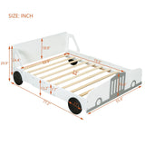 Car Shaped Platform Bed With Wheels - Furniture Home Direct