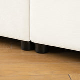 Chenille Loveseat with 2 Ottomans - Furniture Home Direct