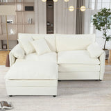 Modern Comfy Deep Seat Modular Sectional Sofa Cloud Couch With Ottoman - Furniture Home Direct