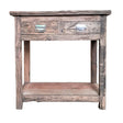 Rustic 2 Drawer Kitchen Island - Wood - Furniture Home Direct