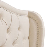 Fontana - Handcrafted Wingback Upholstered Platform Bed Frame - Furniture Home Direct