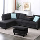 Alger - 98" Wide Left Hand Facing Sofa & Chaise With Ottoman - Furniture Home Direct