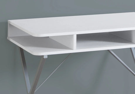 Computer Desk For Home Office, Laptop, Storage Shelves, Modern Convenient Design - White - Furniture Home Direct