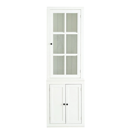 Retro Style Hutch Cabinet With Glass Door, China Cabinet For Home - Furniture Home Direct