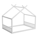 Montessori Style House Bed For Kids, Floor Bed Frame With Headboard And Footboard