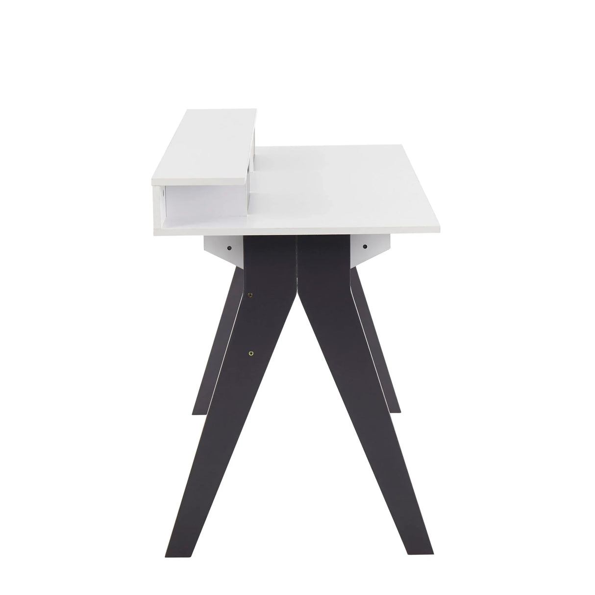 Wishbone - Contemporary Desk - Gray / White - Furniture Home Direct