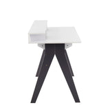 Wishbone - Contemporary Desk - Gray / White - Furniture Home Direct
