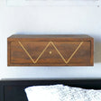 Floating Bedside Table - Chestnut - Furniture Home Direct