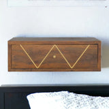 Floating Bedside Table - Chestnut - Furniture Home Direct
