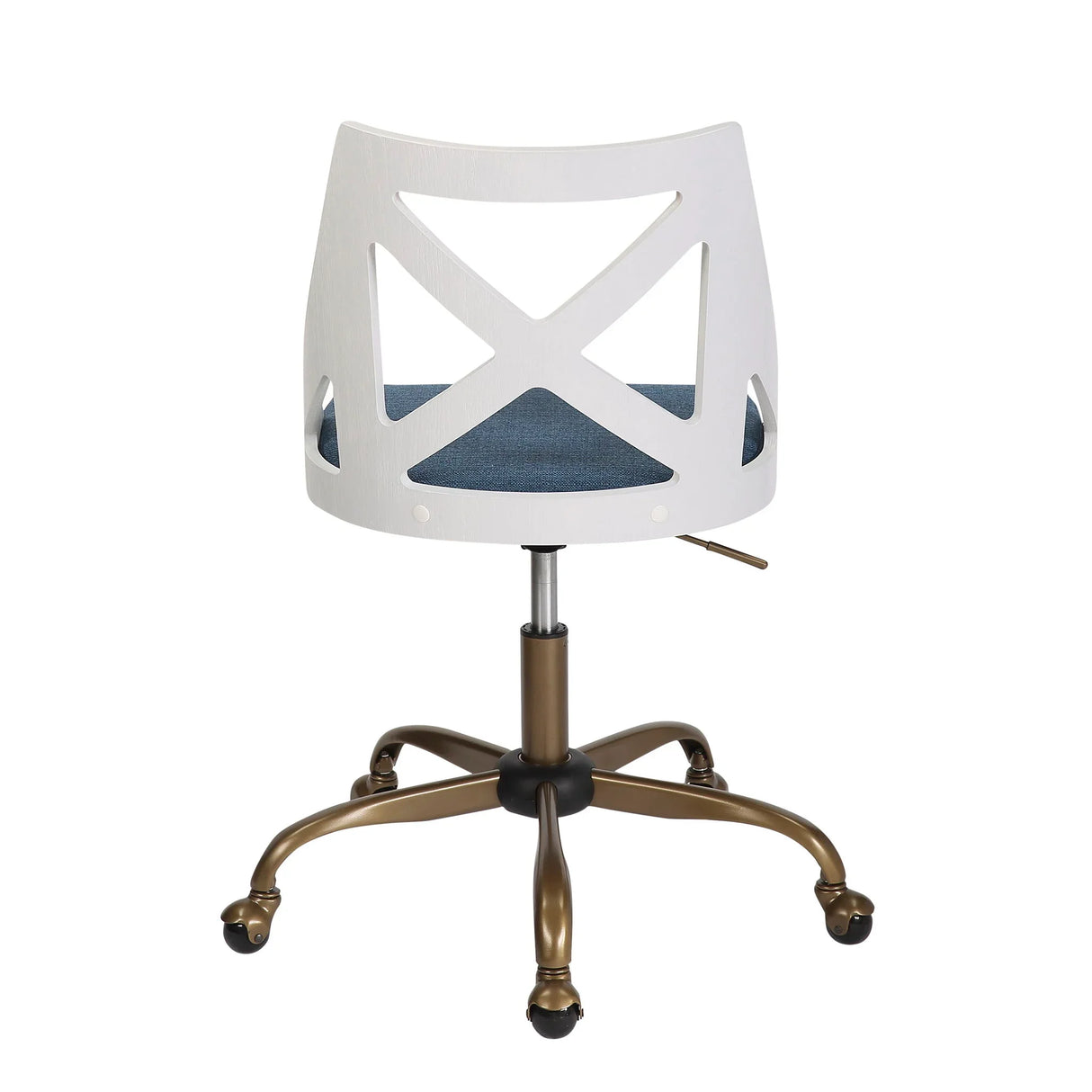 Charlotte - Farmhouse Task Chair - Antique Copper / White / Blue - Furniture Home Direct