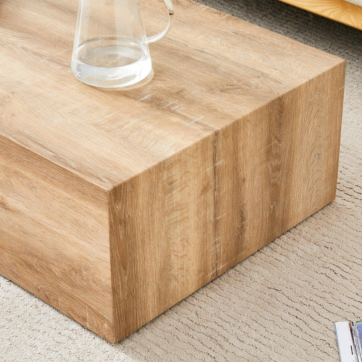 Coffee Table Minimalist Rectangular Design Light Wood - Furniture Home Direct