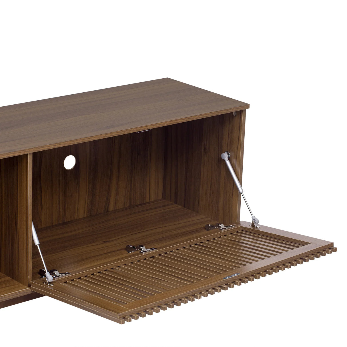 TV Stand Mid Century Modern Cat House Console Walnut - Furniture Home Direct