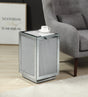Noralie - Mirrored Faux Dimaonds Accent Table - Silver - Furniture Home Direct