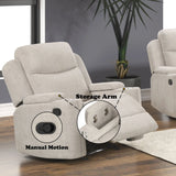 Galya - Motion Glider Recliner - Light Gray - Furniture Home Direct