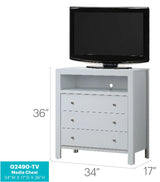Elegant Transitional Media Chest - Furniture Home Direct