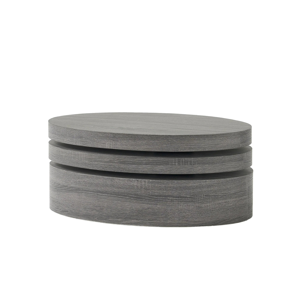 Coffee Table Nesting Set with Oval Design Matte Black - Furniture Home Direct