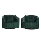 Upholstered Oversized 360° Swivel Accent Barrel Chair And Half Cozy Sofa With 3 Pillows - Furniture Home Direct