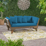 Outdoor Sofa With Wood Frame - Blue - Furniture Home Direct