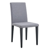 Dining Chairs Set Four Light Linen Upholstered Gray - Furniture Home Direct