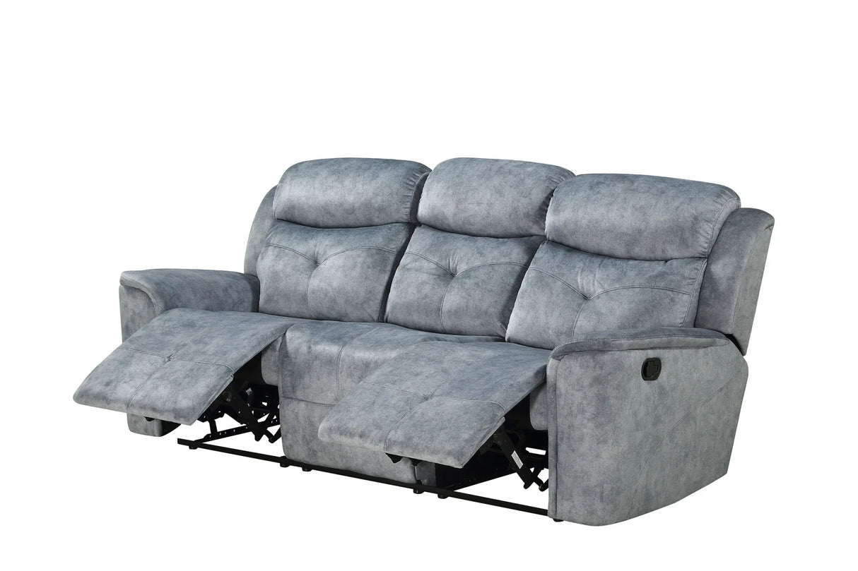 Mariana - Manual Recliner Sofa - Silver Gray - Furniture Home Direct