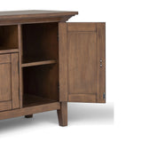 Redmond - TV Media Stand - Rustic Natural Aged Brown - Furniture Home Direct