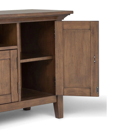 Redmond - TV Media Stand - Rustic Natural Aged Brown - Furniture Home Direct