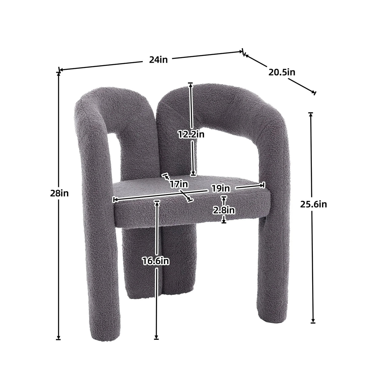 Coolmore Contemporary Designed Accent / Dining Chair With Armrests