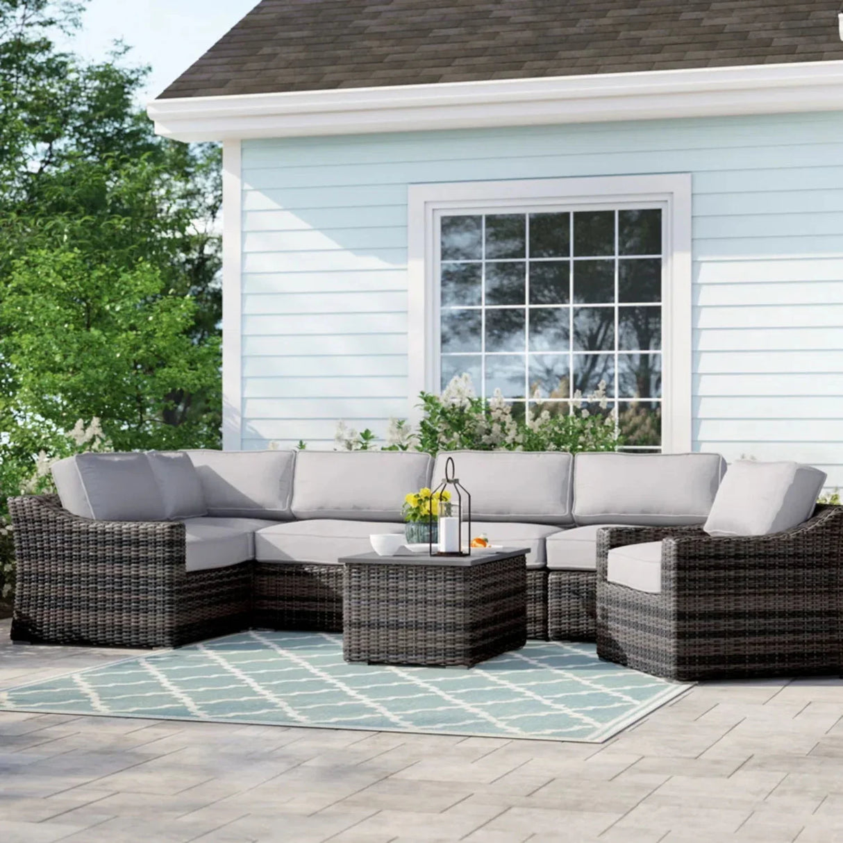 Stylish Sofa Seating Group With Cushions Perfect For Outdoor Gatherings - Furniture Home Direct