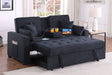 Cody II - 69.5"W Woven Fabric Convertible Sleeper Loveseat with Cup Holder - Furniture Home Direct