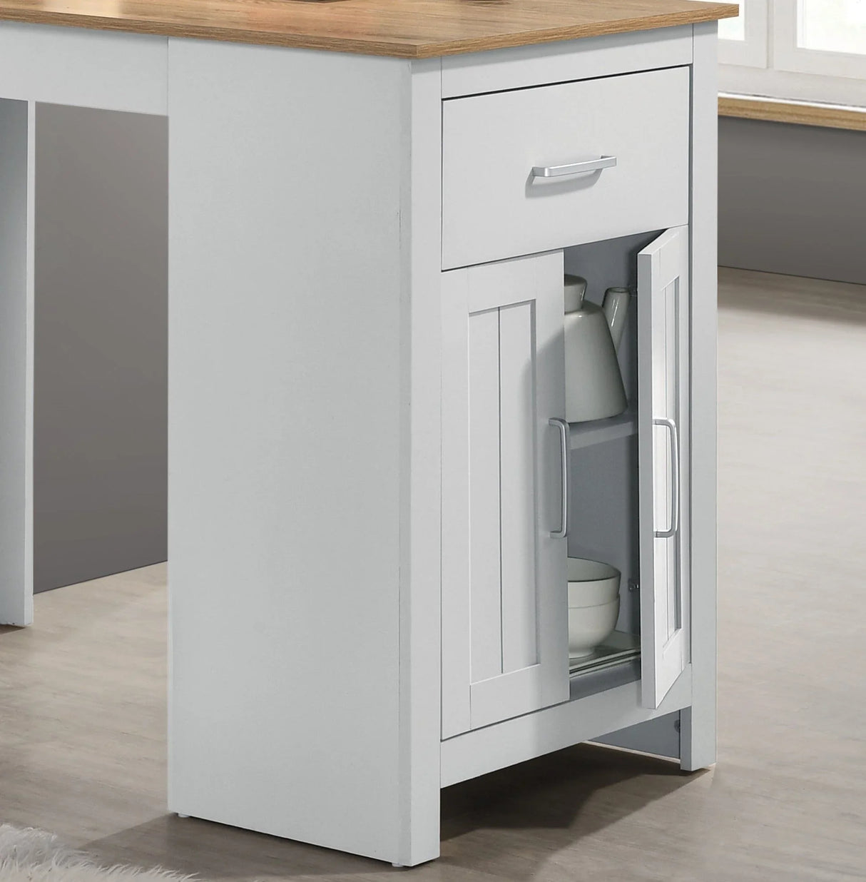 Alonzo - Small Space Counter Height Dining Table With Cabinet And Drawer Storage - Furniture Home Direct