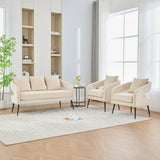 3 Piece Living Room Set, Loveseat & 2 Accent Chairs
