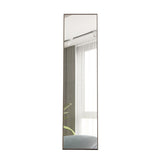 Solid Wood Frame Minimalist Mirror, Bathroom Bedroom Wall Mirror. Enhance Modern Interior Design - Gray / Transparent - Furniture Home Direct