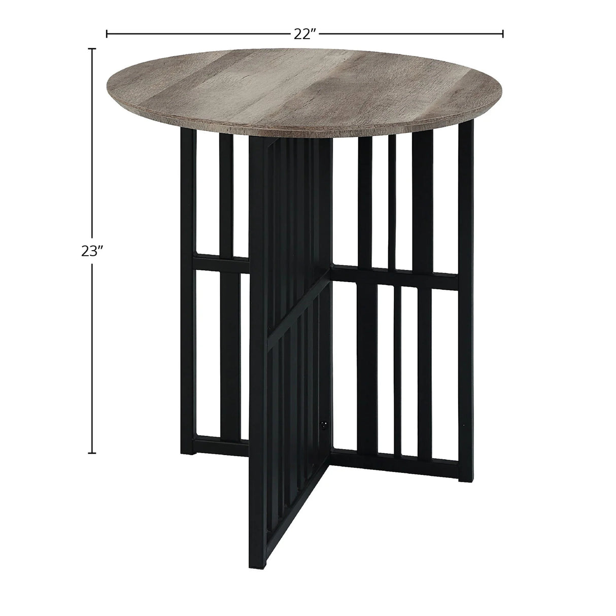 Zudora - End Table - Black / Oak - Furniture Home Direct