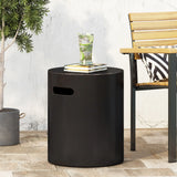 Outdoor End Table With Cutout Handle - Copper