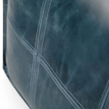 Manning - Square Pouf - Teal - Furniture Home Direct