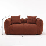 Cozy Beanbag Chair With High Resilience Foam Core For 2 - Furniture Home Direct