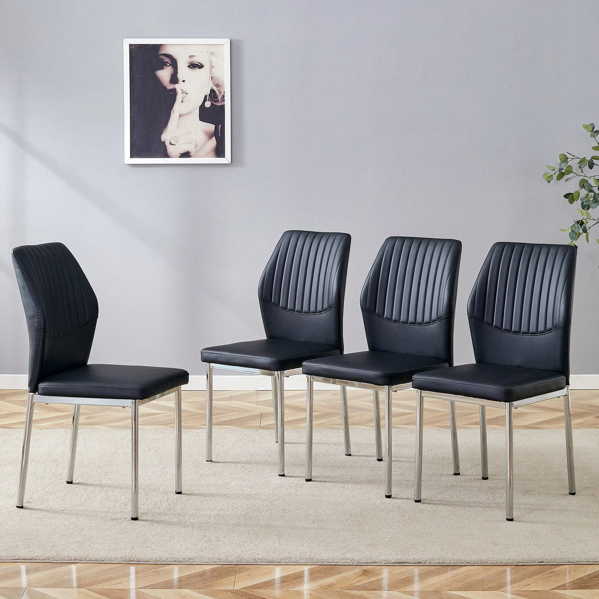 Luxury Simple High Resilience Dining Chair With Metal Legs - Furniture Home Direct