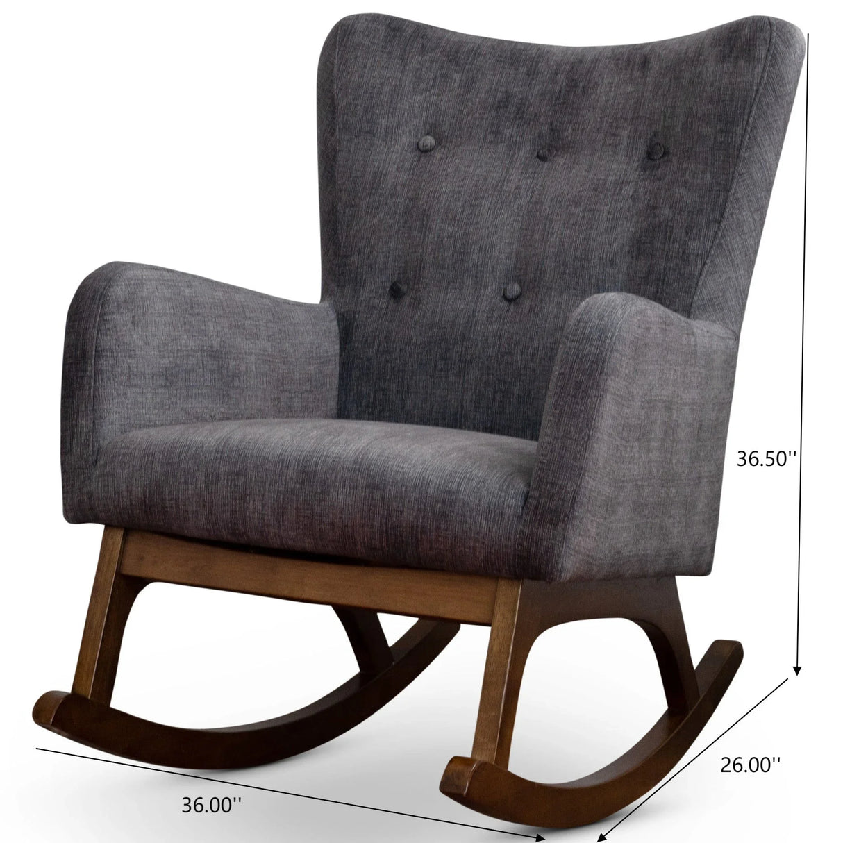 Alistair - Rocking Chair - Brown / Dark Gray - Furniture Home Direct