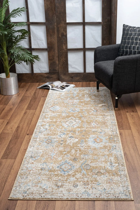 Noble - 5'3" X 7'3" Area Rug - Gold - Furniture Home Direct