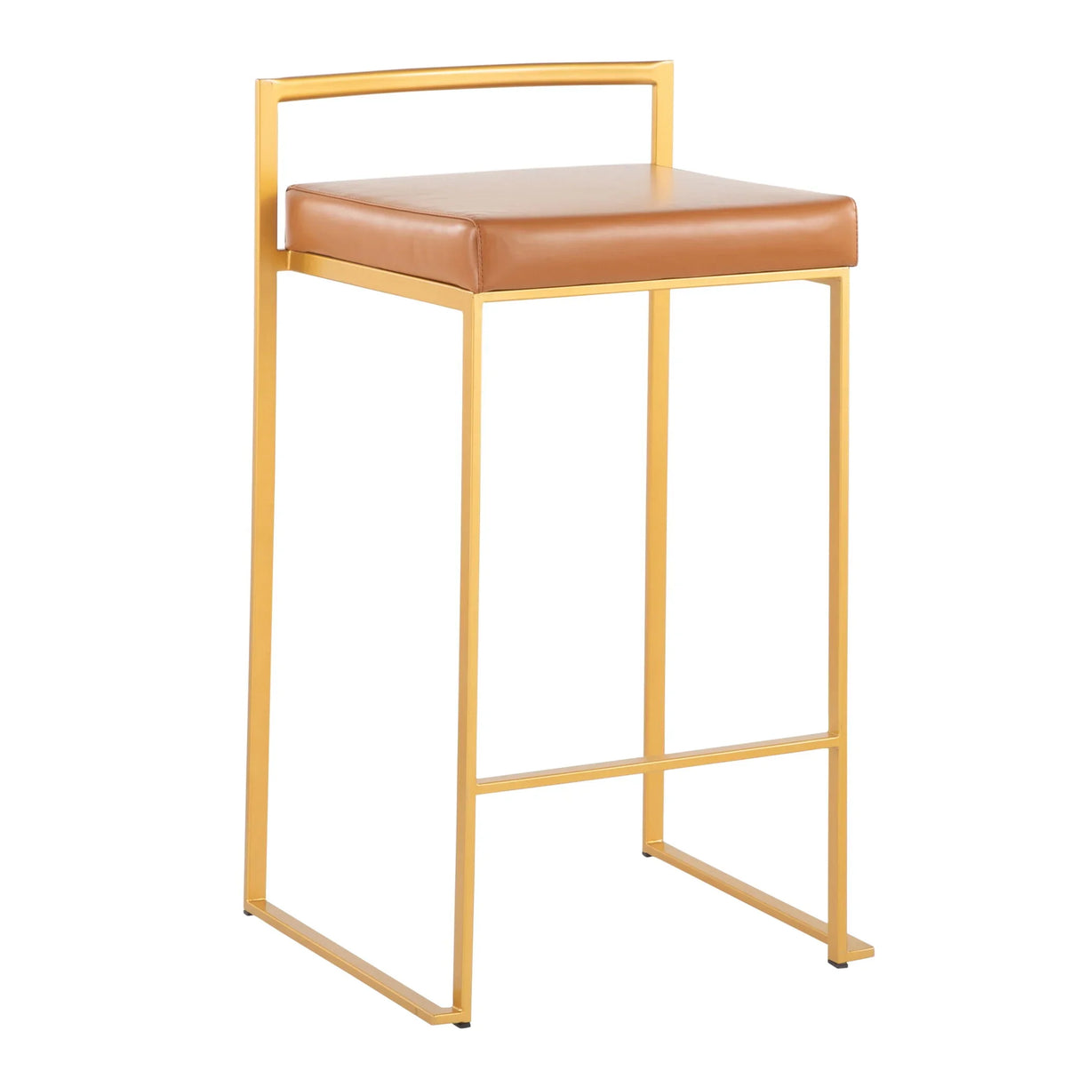 Fuji - Contemporary / Glam Design Counter Stool (Set of 2) - Furniture Home Direct