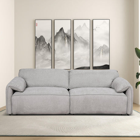 Cleveland - Dual Power Convertible Sofa - Silver - Furniture Home Direct