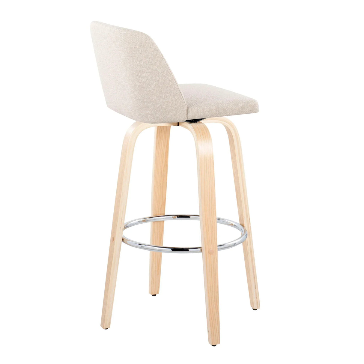 Toriano - Contemporary Fixed Height Barstool & Swivel With Round Footrest (Set of 2) - Furniture Home Direct