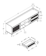 TV Stand, Console, Media Entertainment Center, Storage Cabinet, Transitional - Furniture Home Direct