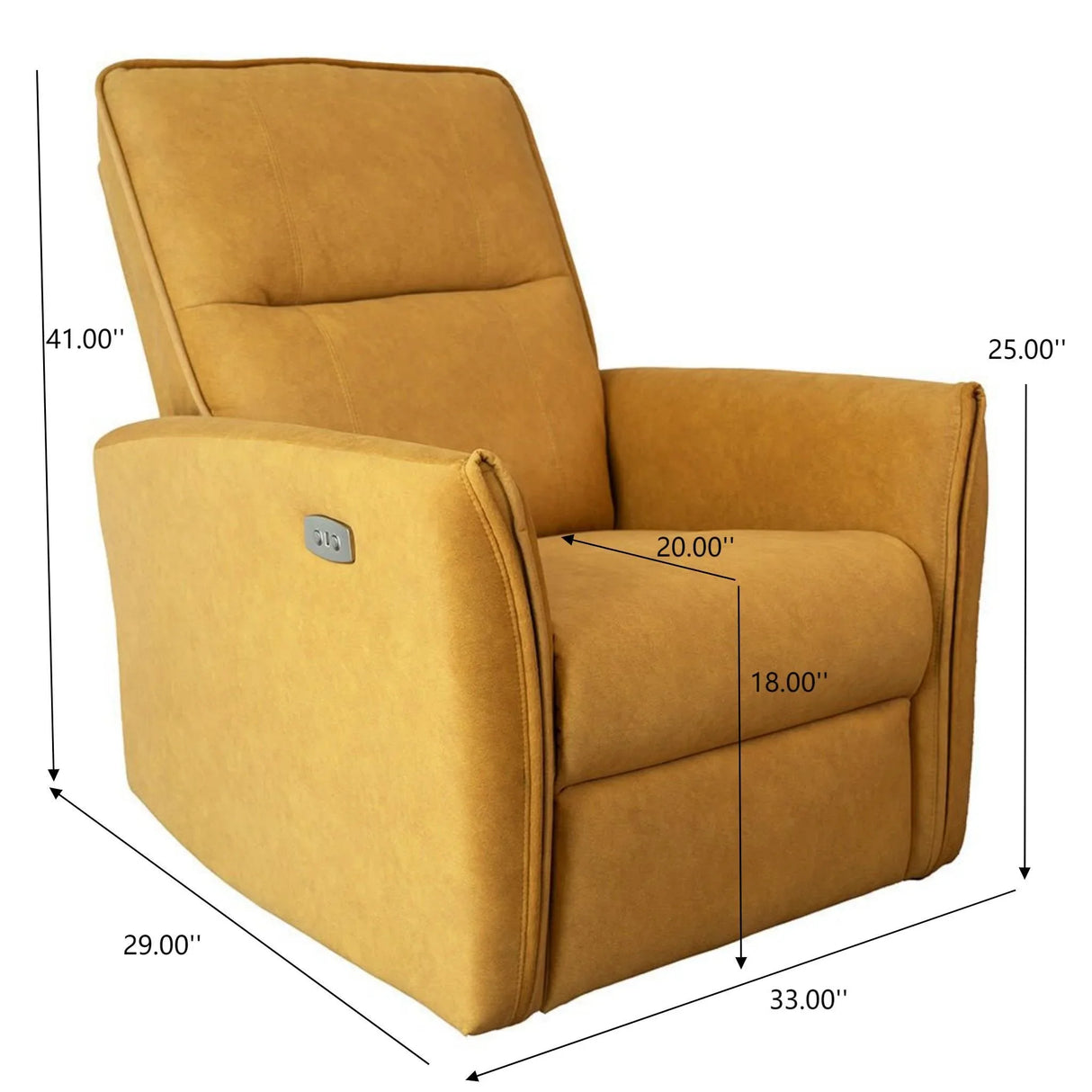 Asheville - Suede Recliner Chair - Furniture Home Direct