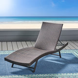 Wicker Chaise Lounge - Brown - Furniture Home Direct