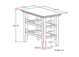 Acadian - Narrow Side Table, Handcrafted - Furniture Home Direct