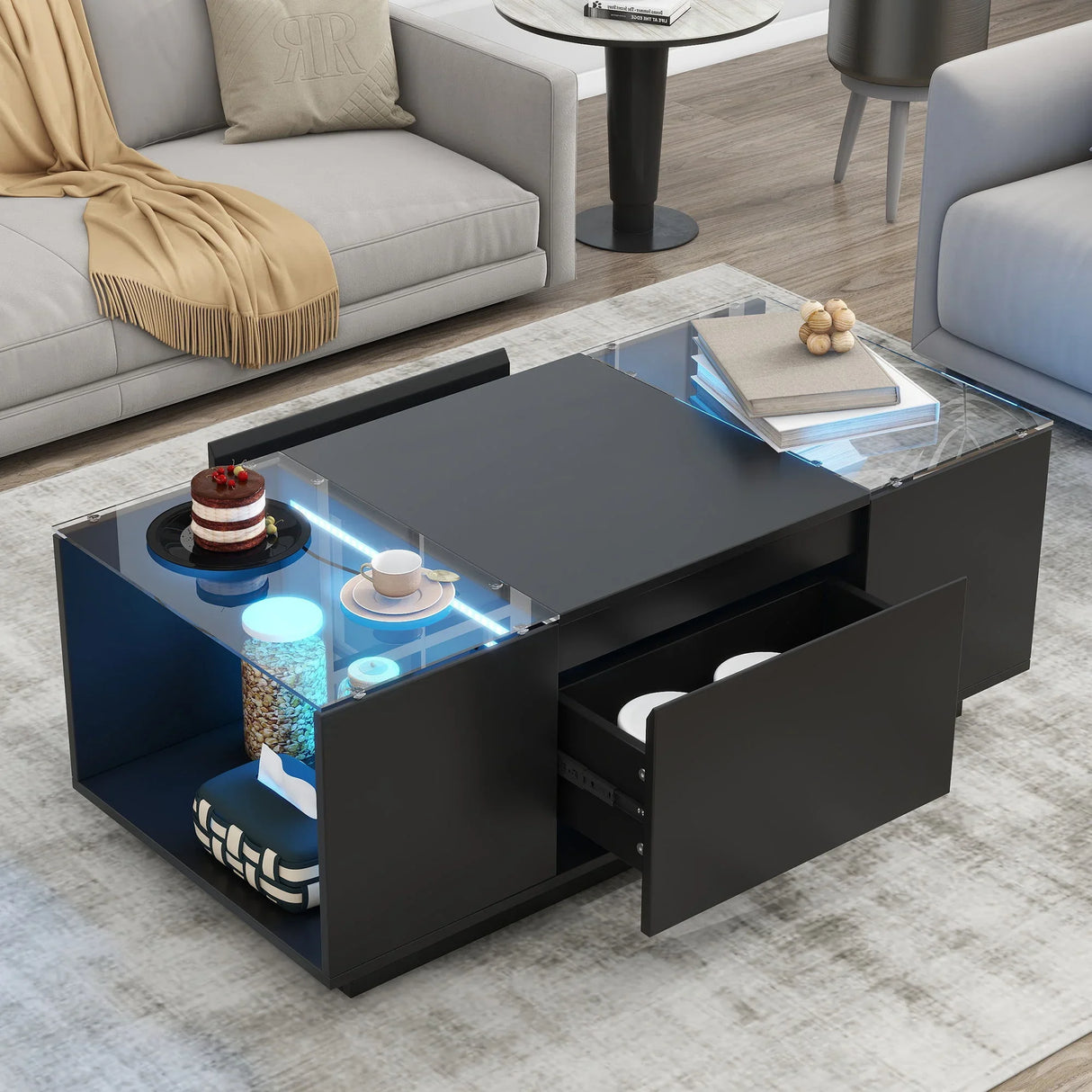 LED Coffee Table, Modern Center Table - Furniture Home Direct